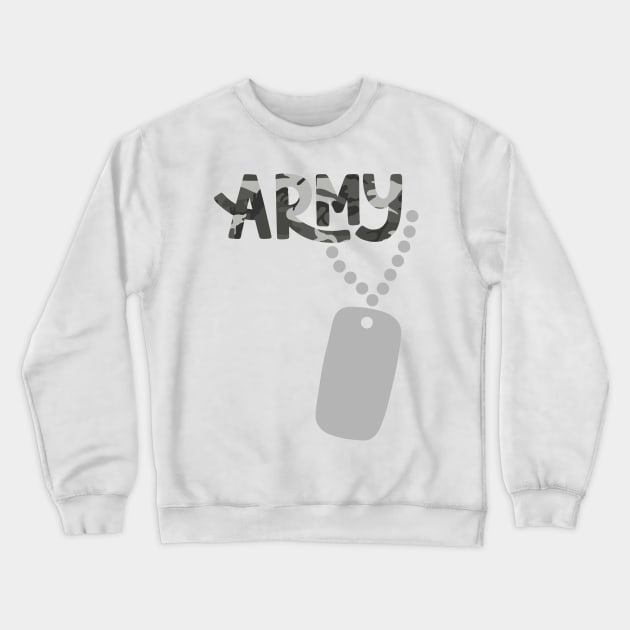 Army Tag Crewneck Sweatshirt by Kufic Studio